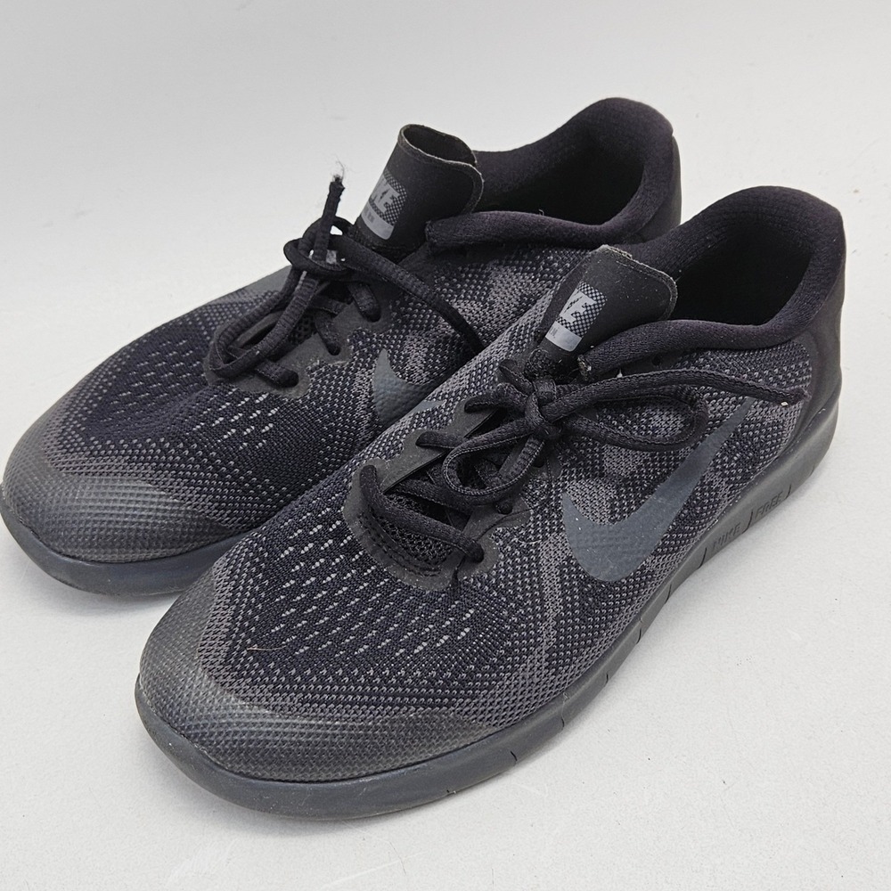 Nike Free RN 2018 Black Anthracite Girl 7Y Women 8.5 Running Shoe 904255-001